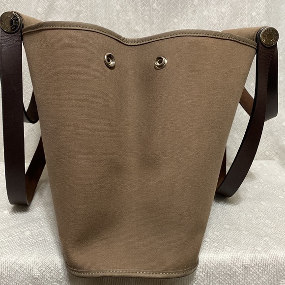 *SOLD*Hermès Toile H Cabag Elan Etoupe Canvas With Leather Expandable Tote bag - Picture 10 of 17